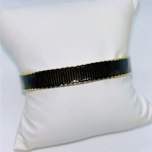 Kate Spade Brown enamel /Gold tone Bangle Bracelet